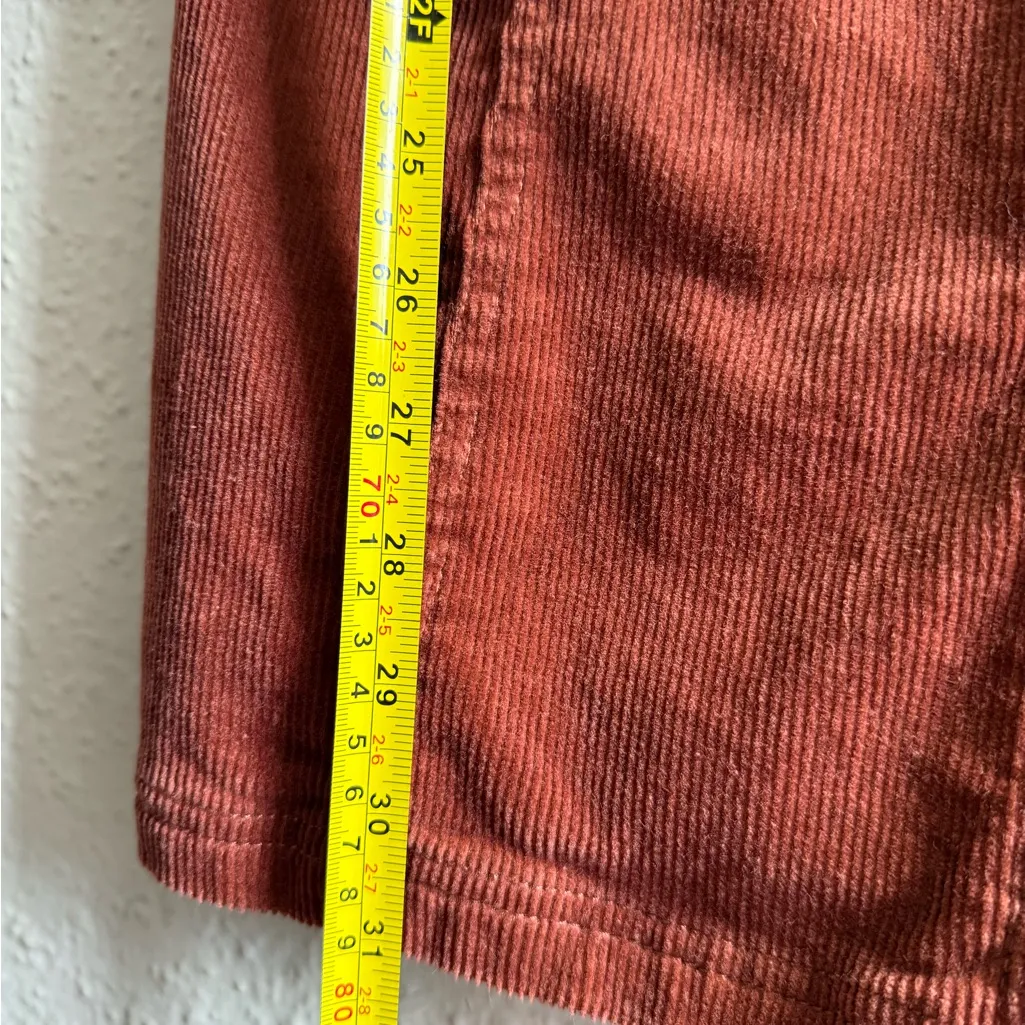 Love Tree Rust Button-Front Mini Dress Size M - Image 5