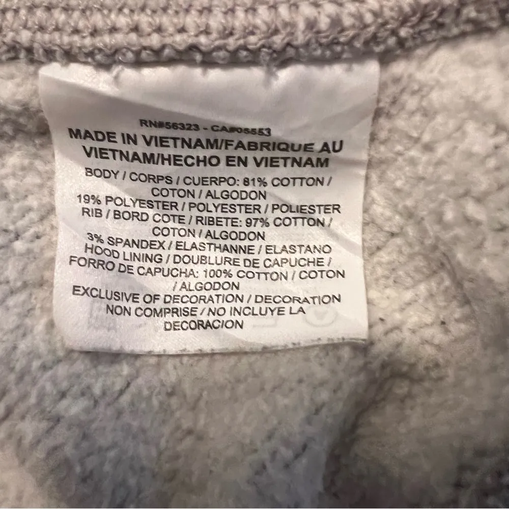 Nike Hoodie Women's M Gray Fleece Pullover Sweatshirt Center Swoosh 598575-063 - Image 4