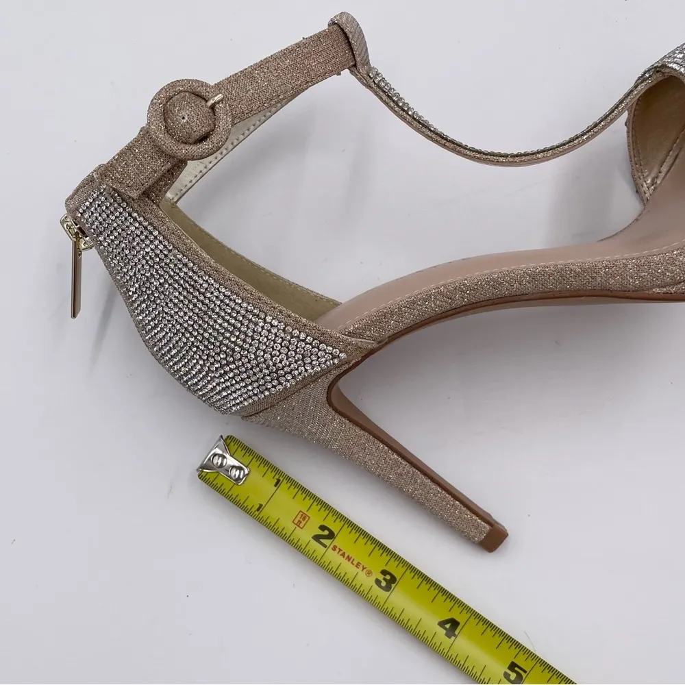 Kelly & Katie Conradd Platform Sandal Heels Size 8.5 Rhinestone Glitter Bridal - Image 12