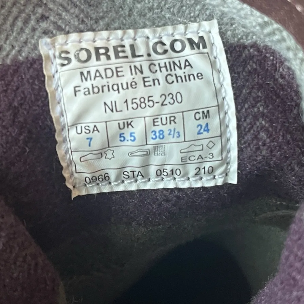 Sorel Moccasin Boots Firenzy Tall Laced Up Knee High Brown Suede Womens 7 - Image 7