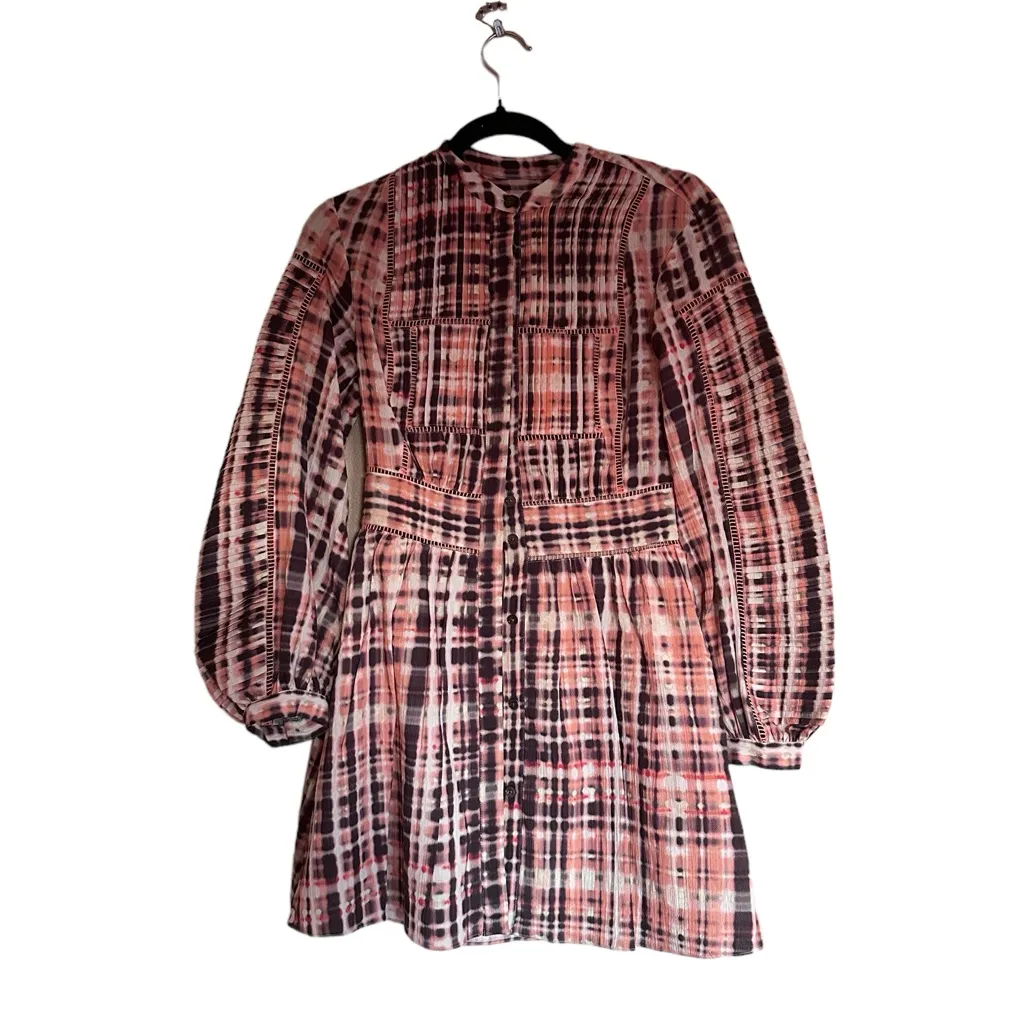 NWT Joie Charmese pintucked cotton-gauze mini shirt dress - Image 9