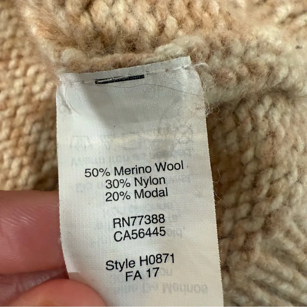 Madewell Hallowell Sleeveless Merino Wool Blend Turtleneck Sweater Womens XS Tan - Image 7