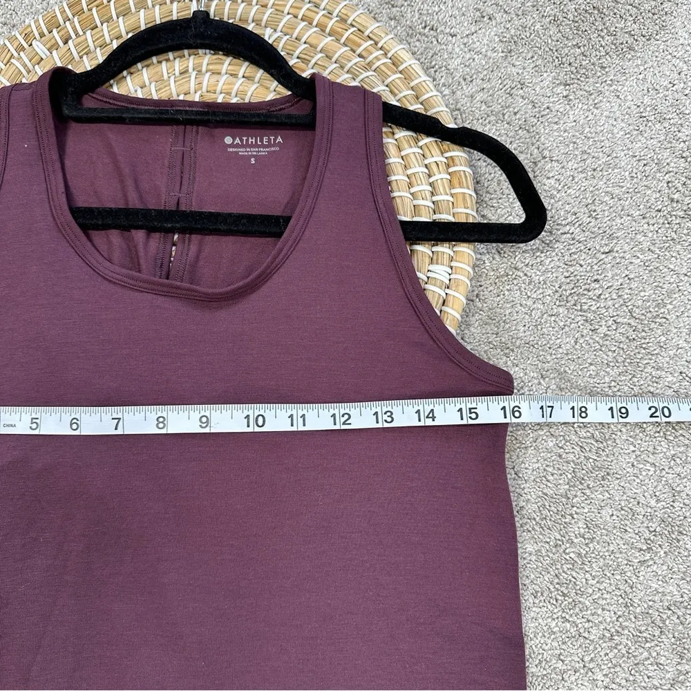 Athleta Essence Tie Back Tank Top Sleeveless Activewear Outdoor in Purple S - Image 10