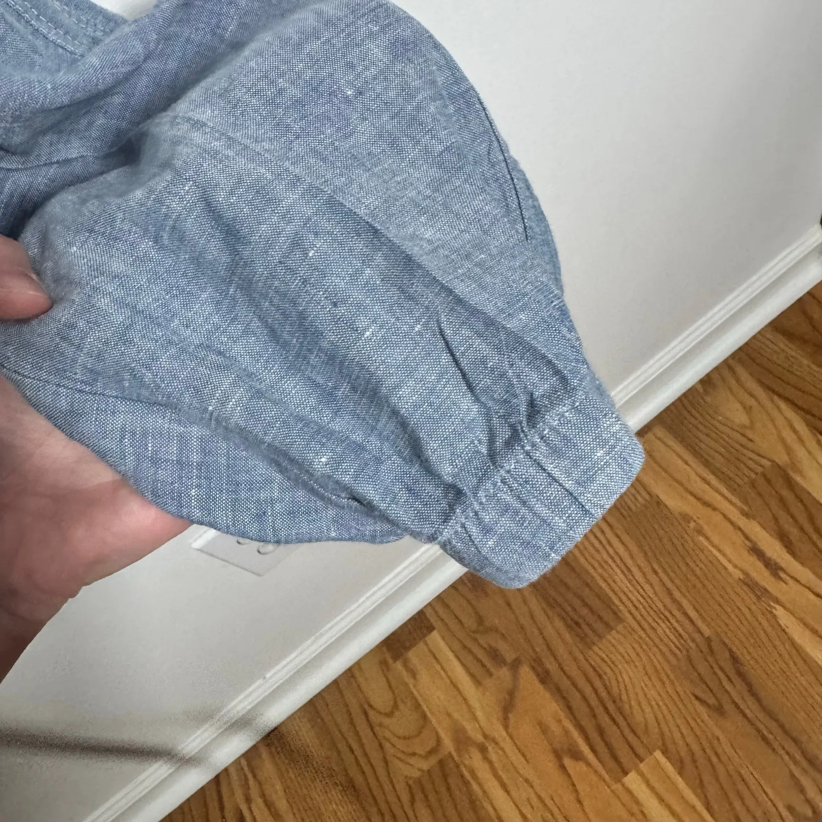 Athleta Cabo 100% Linen Jogger Pant Women 8T Chambray Blue Coastal Minimal Beach - Image 5