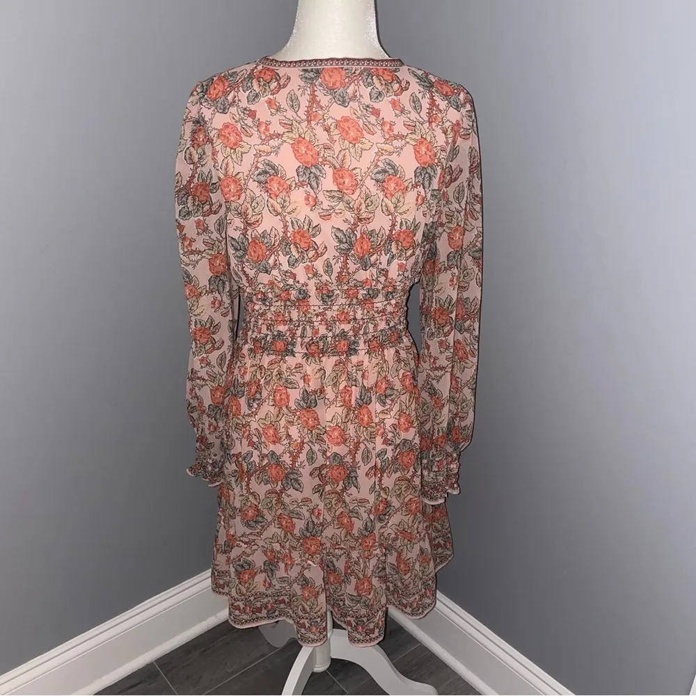 MAX STUDIO long sleeve floral dress size small - Image 2
