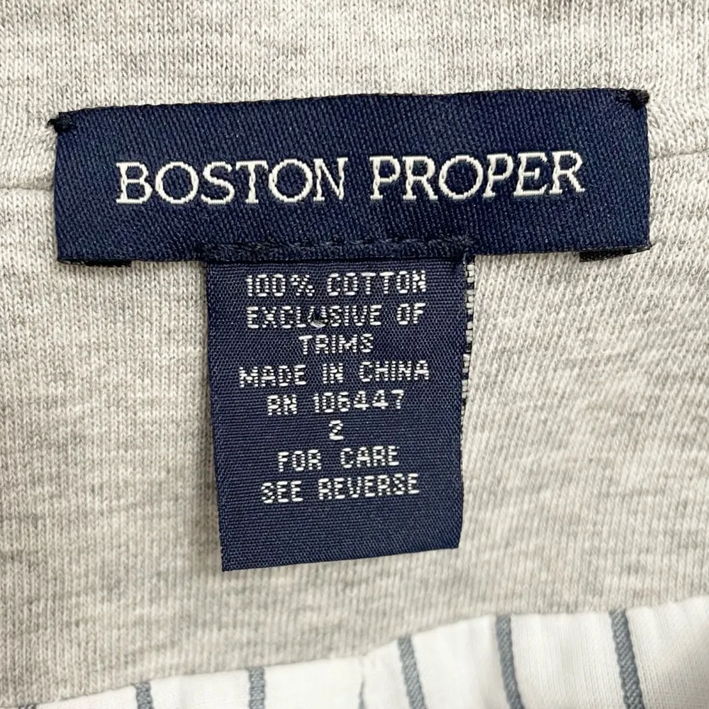 Boston Proper Jersey Knit Single Button Blazer Light Heather Gray Women’s Size 2 - Image 13