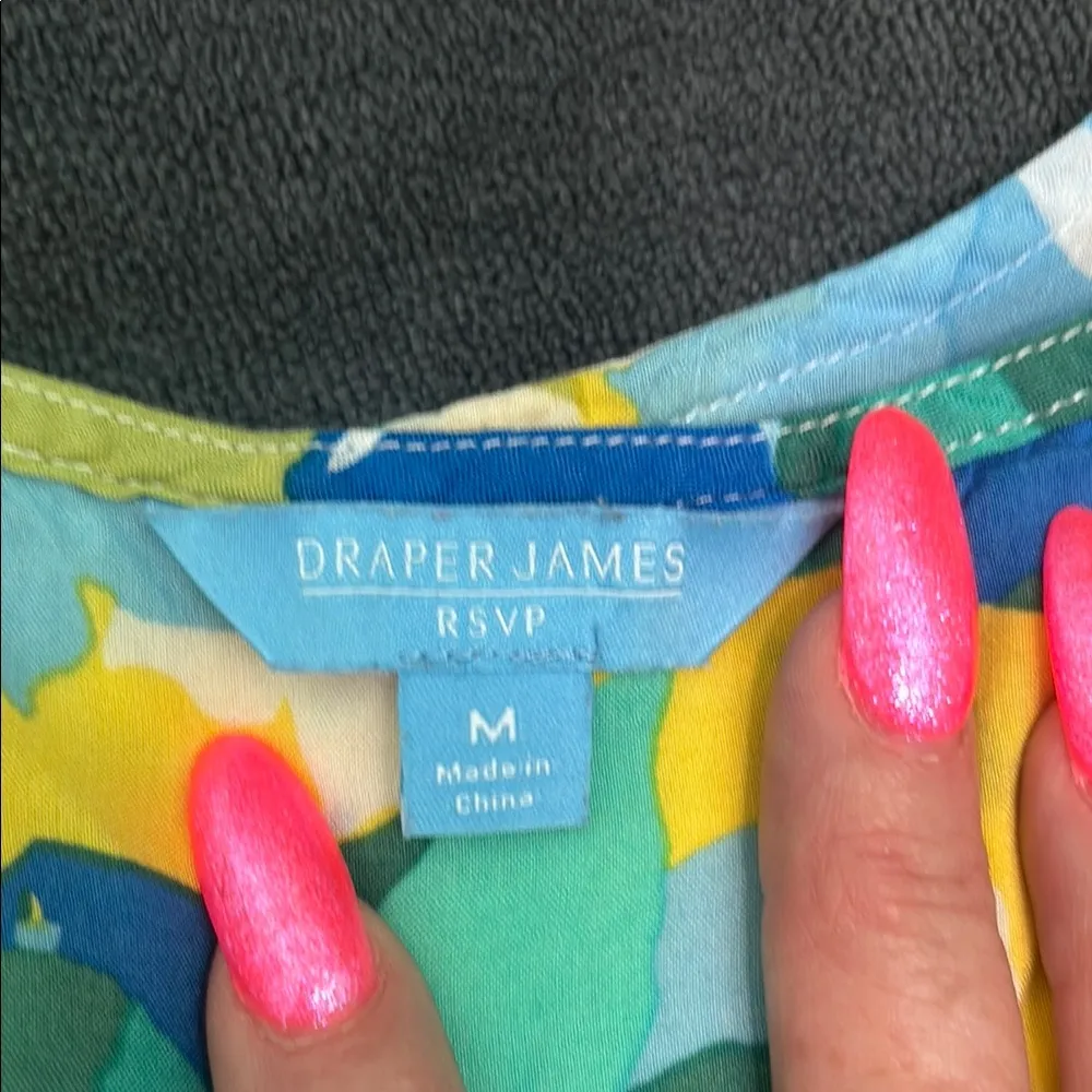 Draper James Blue Floral Sleeveless Top - Image 11