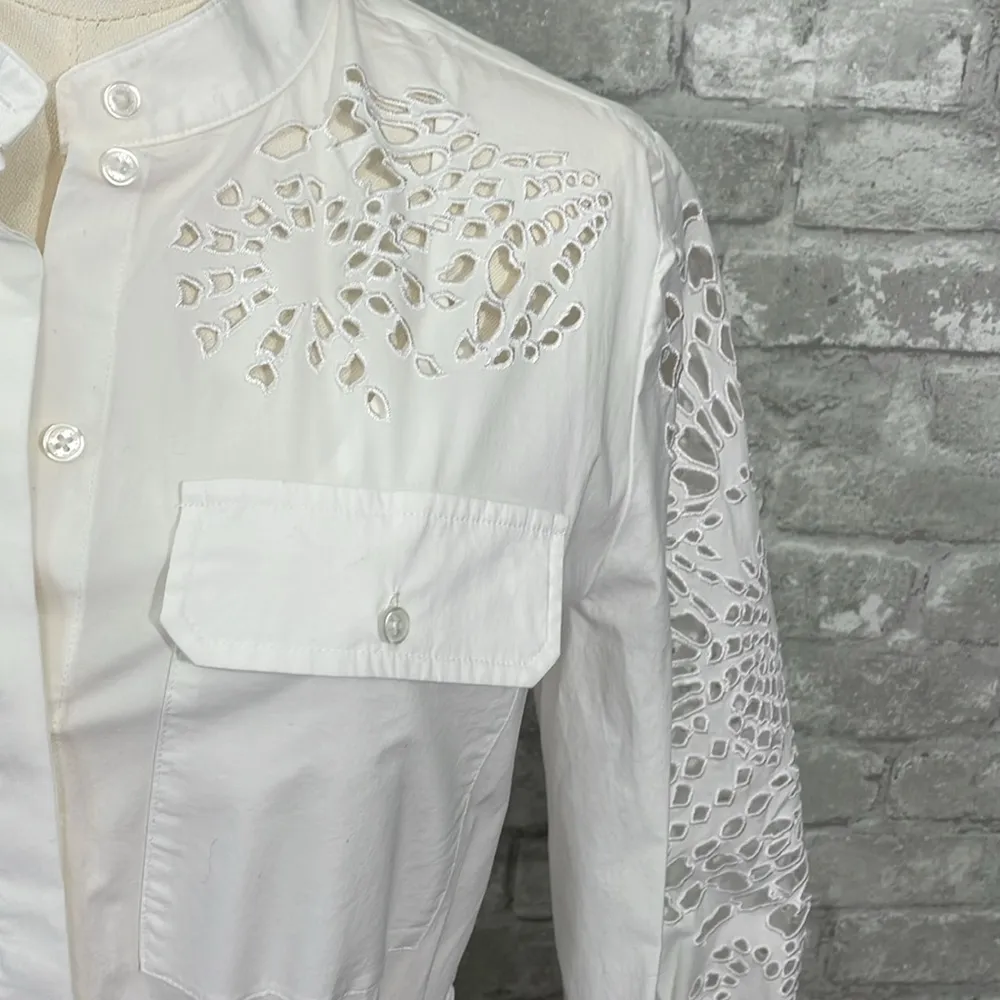 White House Black Market White Poplin Shirtdress - Image 3