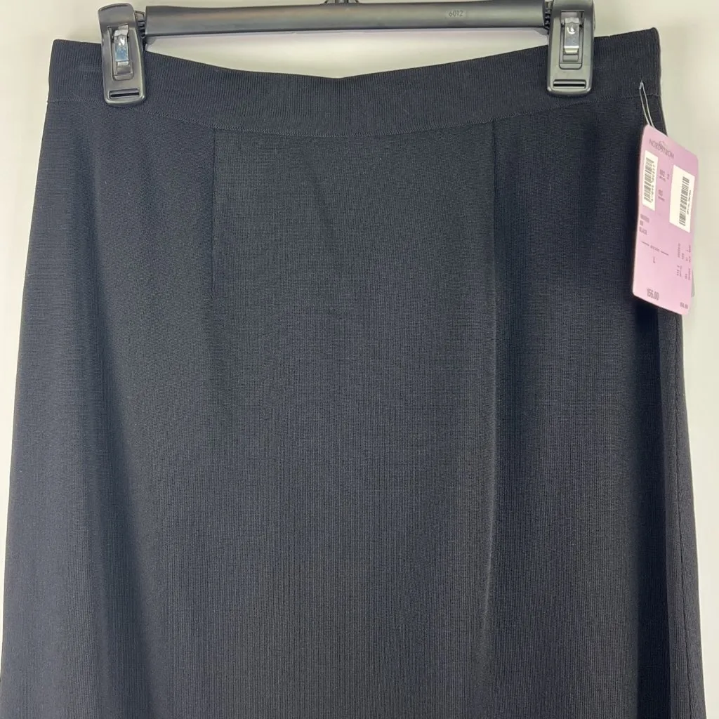 Misook PL Black Pull On Skirt Knee Length Stretch Capsule Minimalist Washable - Image 2