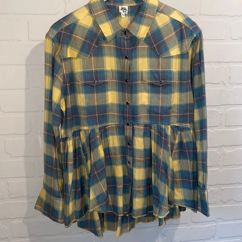 Ivy Jane flannel shirt snap button down soft NEW small oversized long sleeve NWT - Image 3