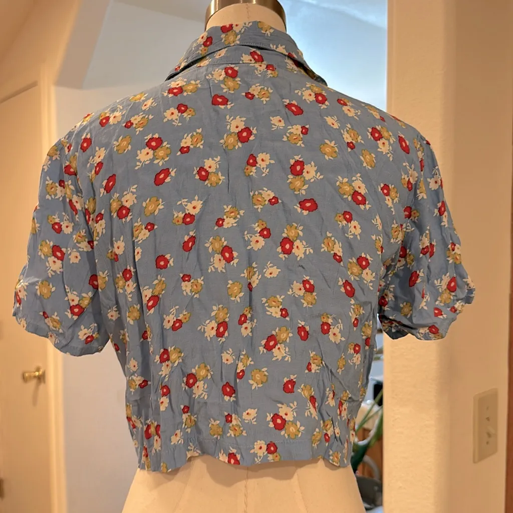 Faithfull the brand Jasmine button-down crop top - Image 7