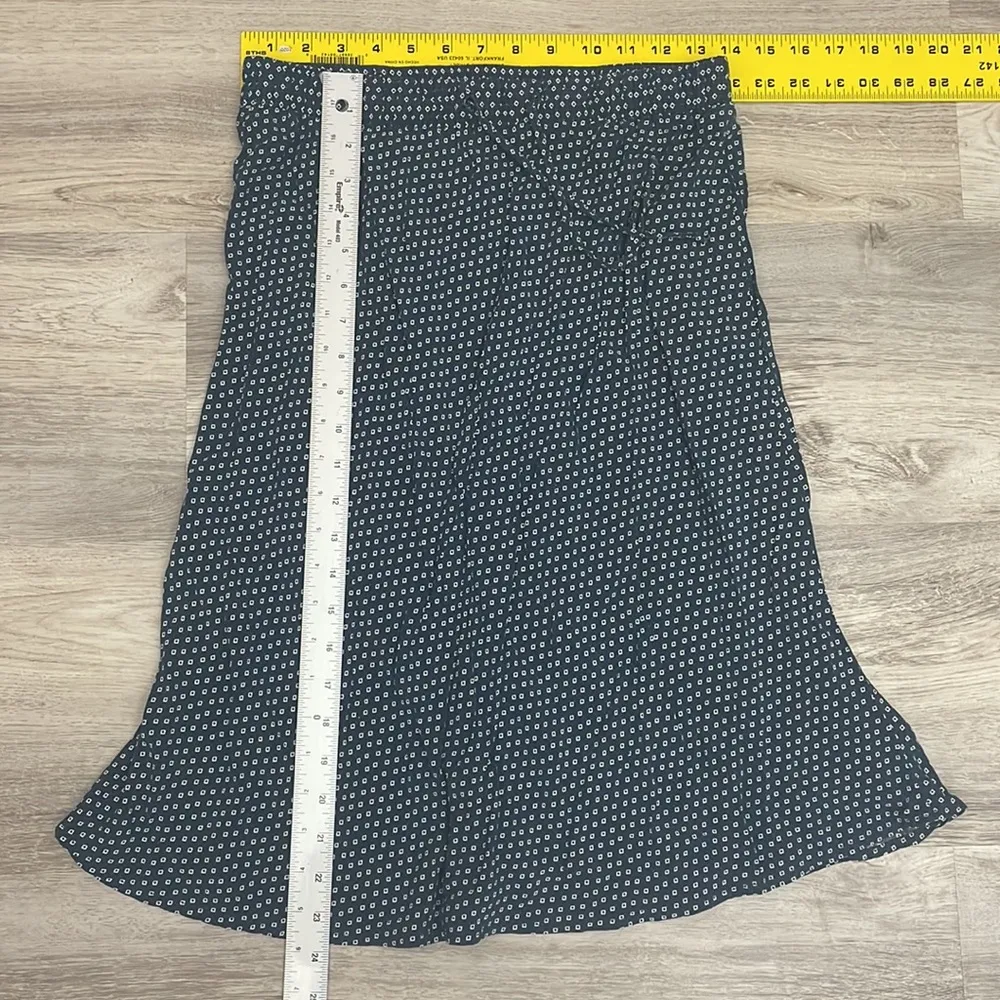 Italia Blue & White Print Pull On Elastic Waist Skirt Size Small - Image 10