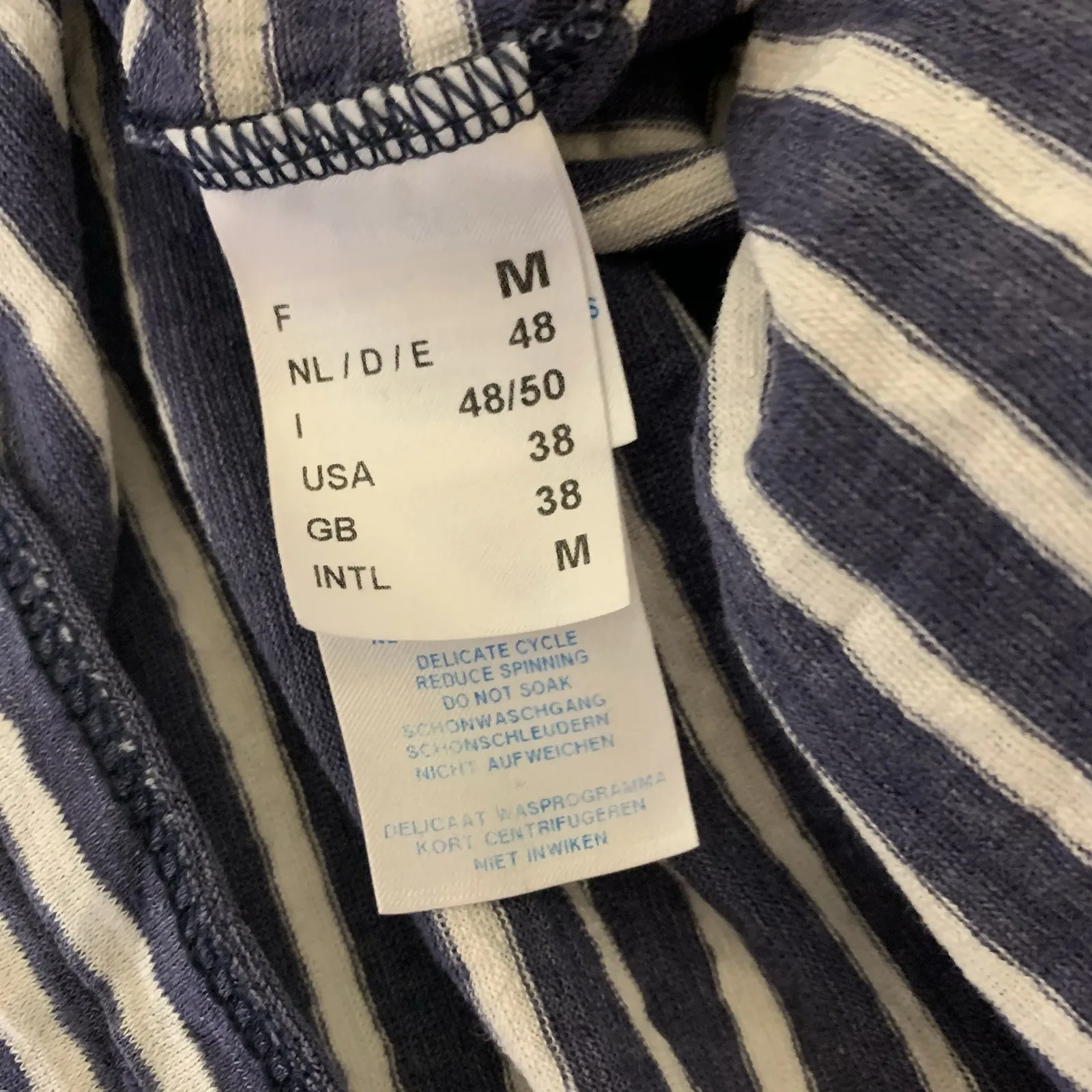 Saint James x Jenni Kayne Navy White Stripe Breton Tee Made In France Medium - Image 5