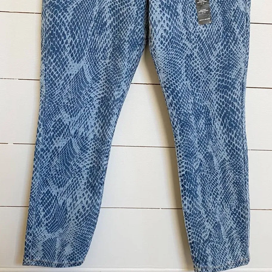 DKNY High Rise Skinny Delancey Snake Skin Printed‎ Jeans SZ 31/12 NWT WMN'S - Image 15