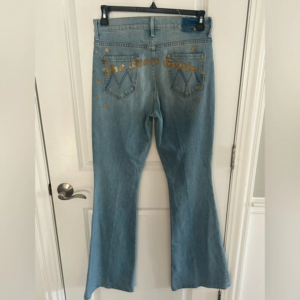 Mother x David Bowie Super Cruiser Flare Jeans Jean Genie Blue Size 29 - Image 7