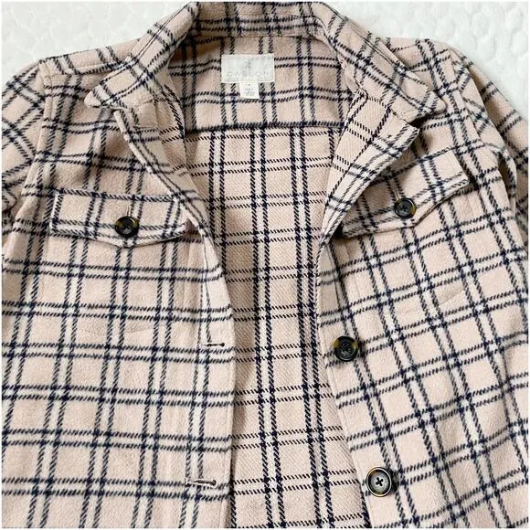 Caslon Plaid Shacket In‎ Pink Smoke- Navy Tucker Check - Image 13