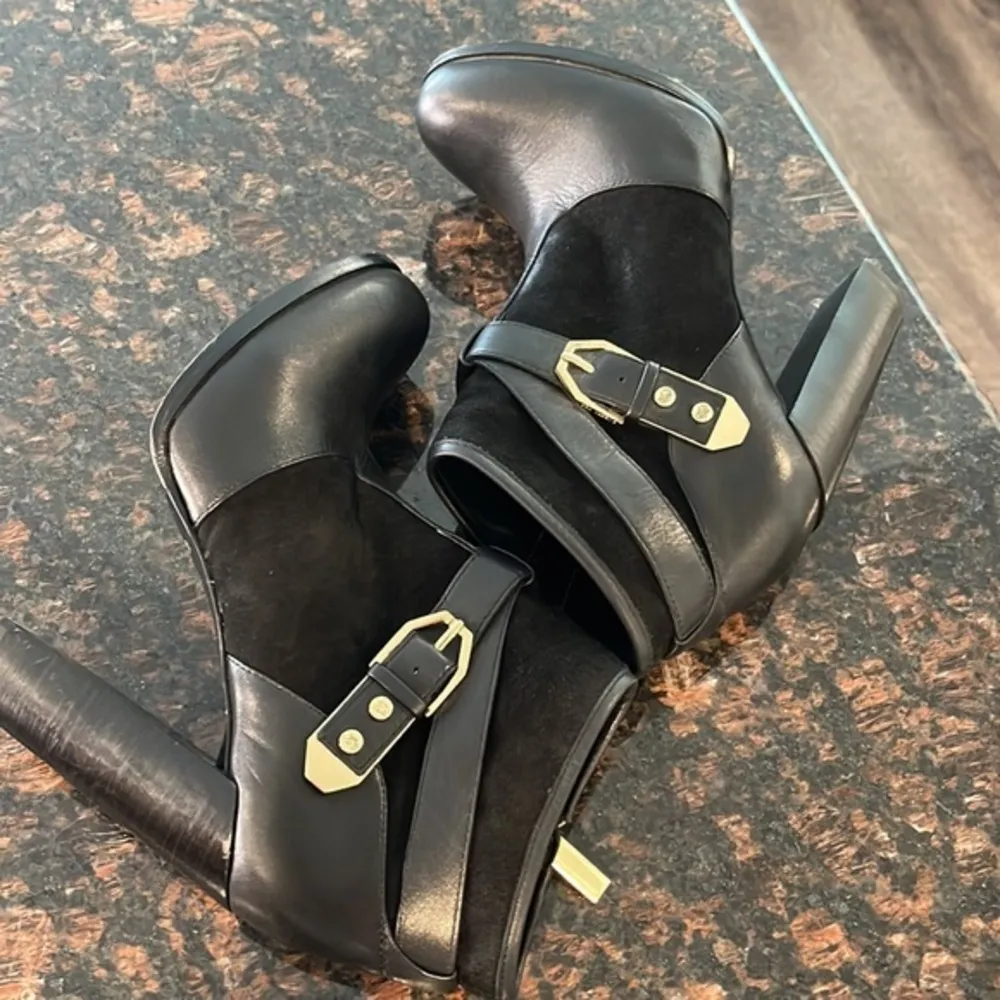 Rachel Zoe leather suede buckle bootie - Image 7