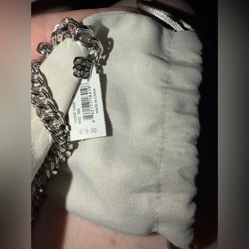 Kendra Scott Vincent Silver Chain Necklace. 20 inches. NWT - Image 2