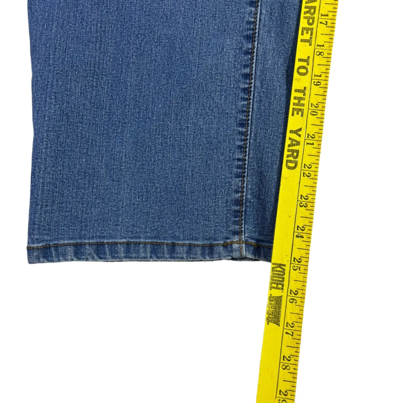 Catherines Timeless Fit Petite 3XWP Blue Denim Elastic Waist Straight Leg Jeans - Image 6