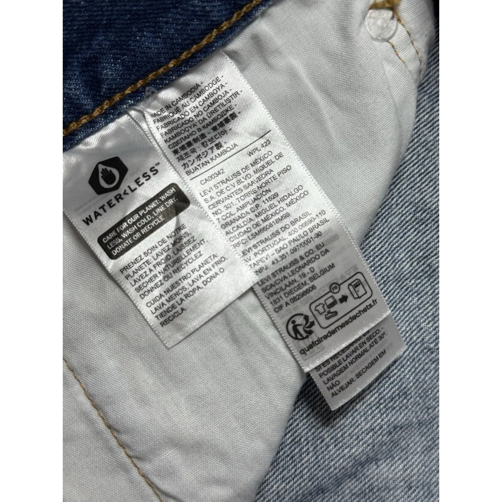 Levi's Women 501 Mid Thigh High Rise Denim Jeans Short  Size 33 Blue  NWT - Image 14