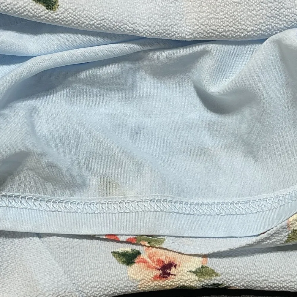 NWT Blu Pepper Floral Romper Spaghetti Strap Blue Pink Size S Small - Image 6