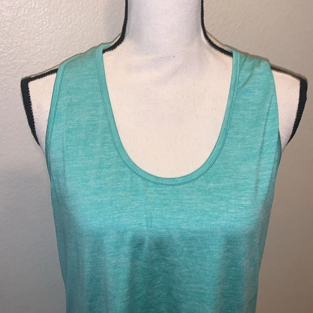 Blue Racerback Workout Yoga Tank Top Size L - Image 2