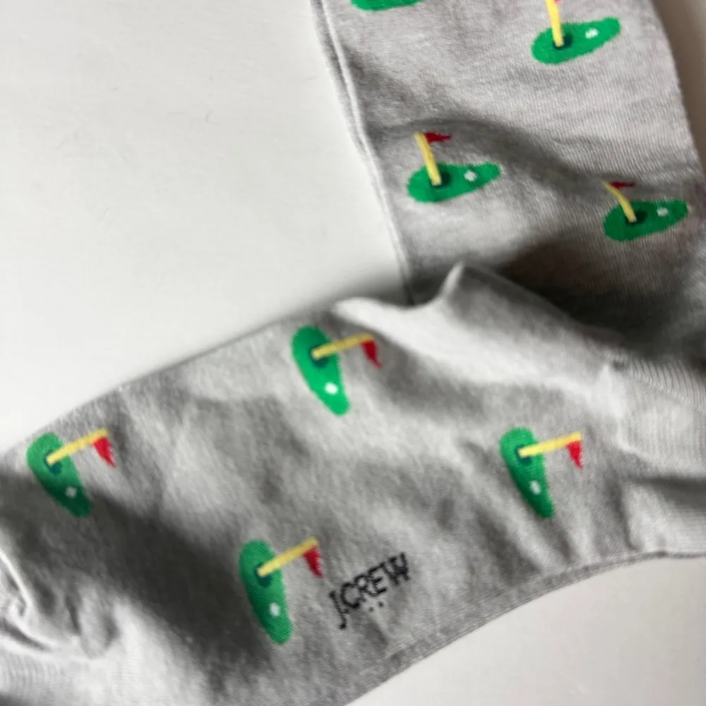J.Crew Women’s Preppy Sporty Athletic Golf Graphic Crew Style Socks Sz OS - Image 2