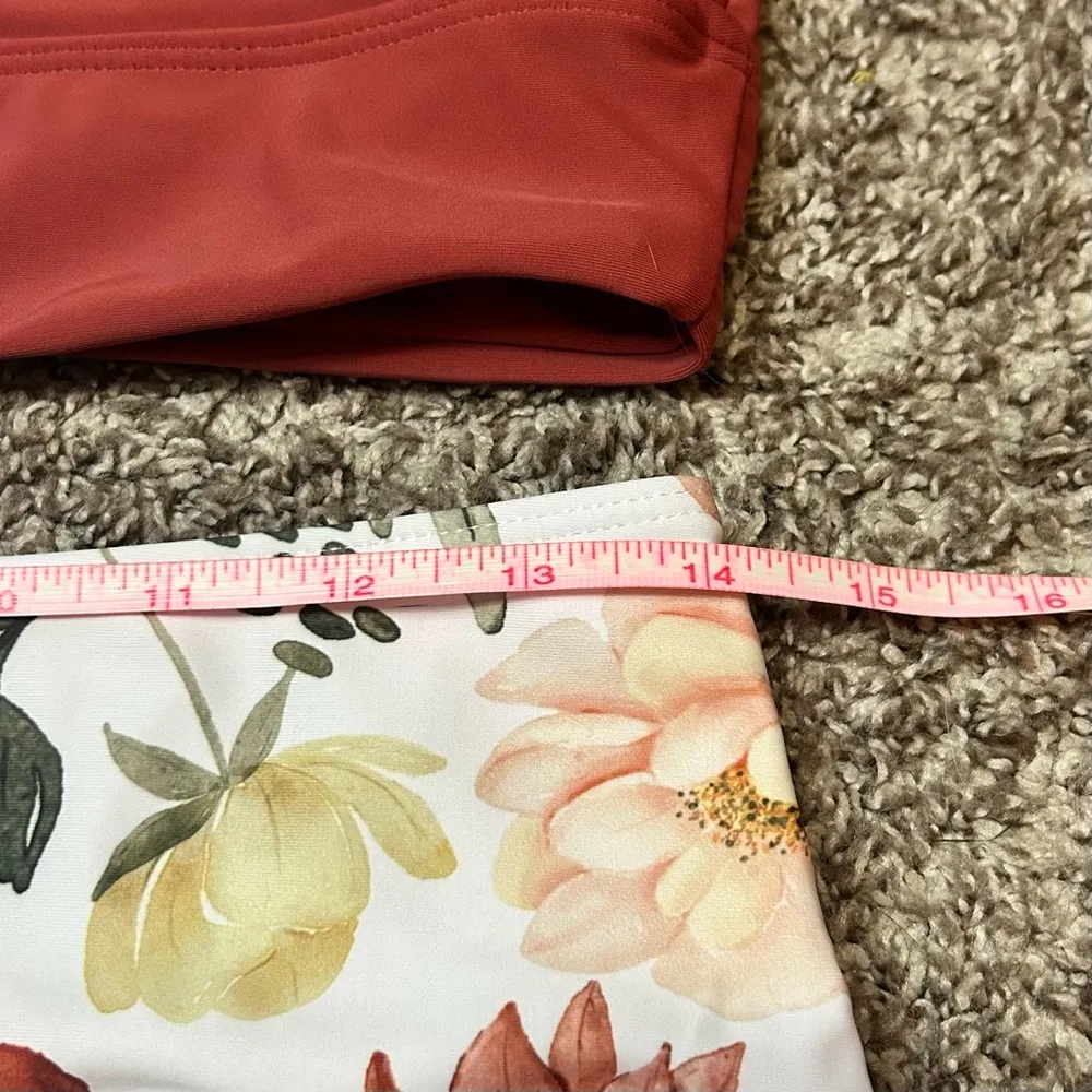 Leaf Floral Print High Waisted 2 - Image 7