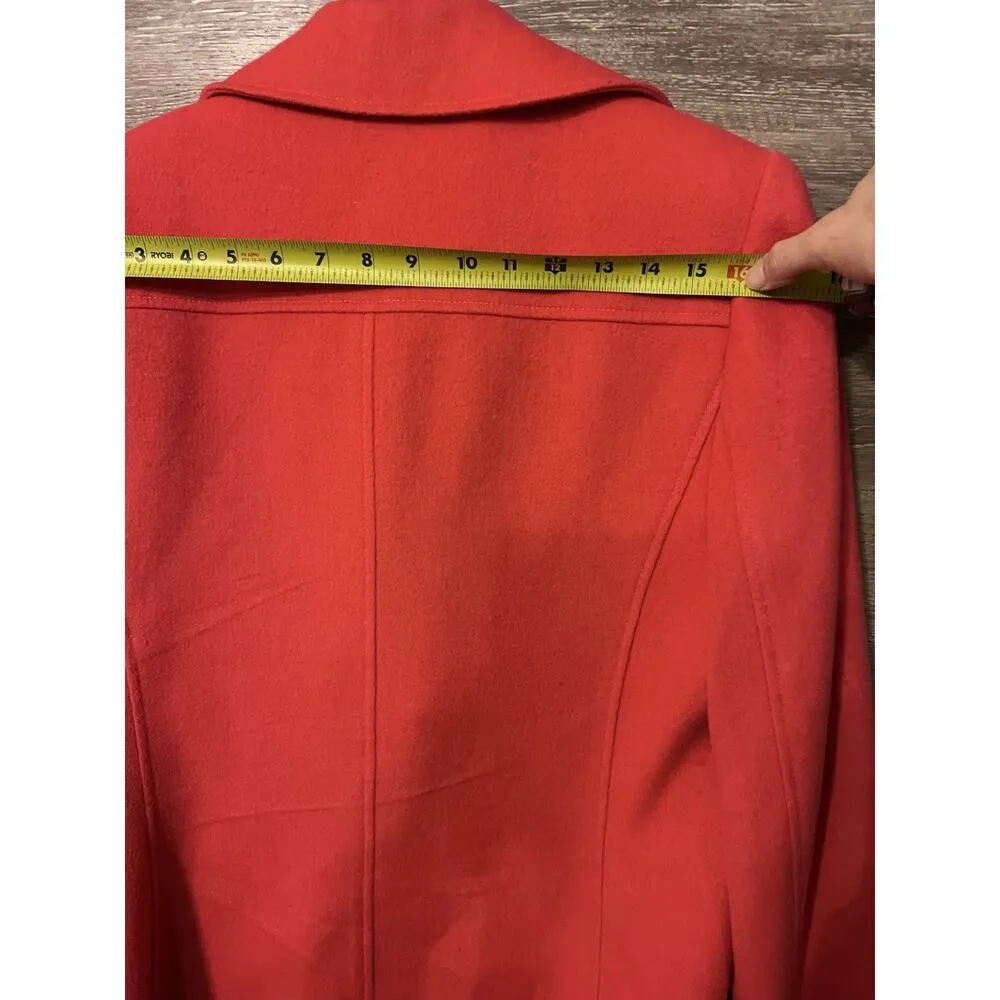 CARLISLE Women Sz 12 CASHMERE OXFORD Bright RED JACKET Blazer CAREER Office - Image 6