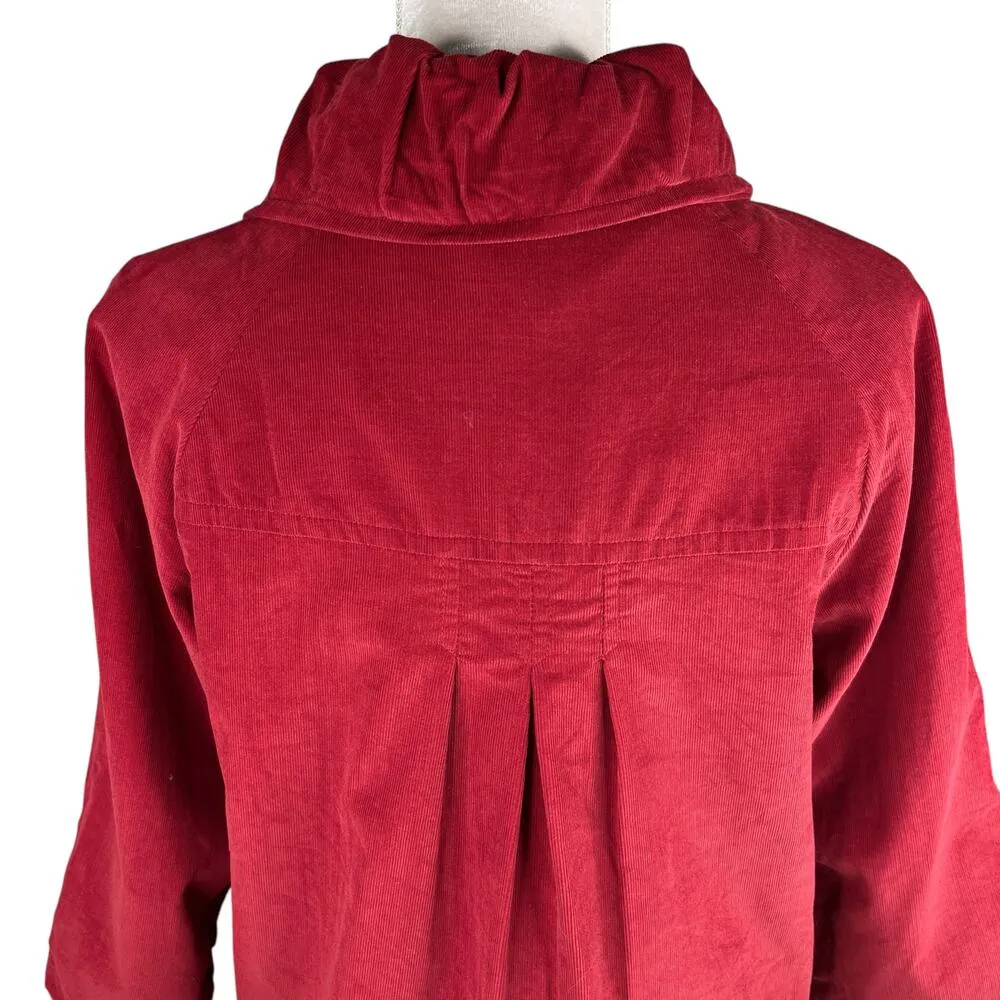 Sandro Red Corduroy Blazer Large Petite PL Y2K Career - Image 5