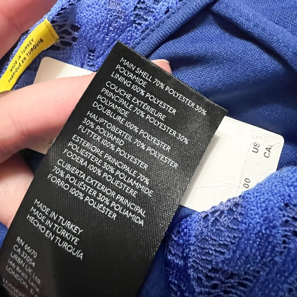 NWT ANTHROPOLOGIE The Colette Lace Crop Cobalt Blue Pants Sz 31 - Image 5