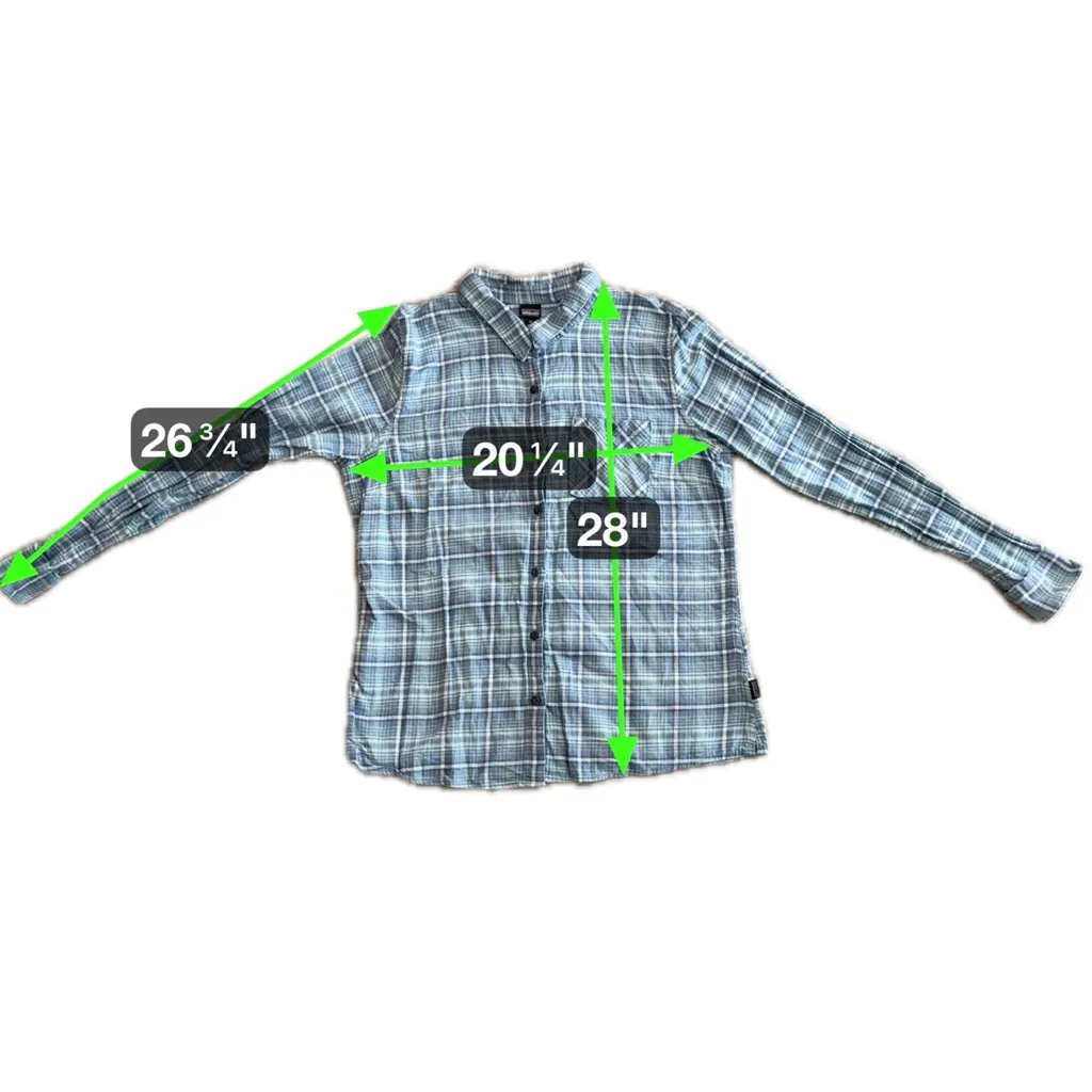 Patagonia Women’s Heywood Flannel Blue Plaid Button-Down Shirt | 14 - Image 5