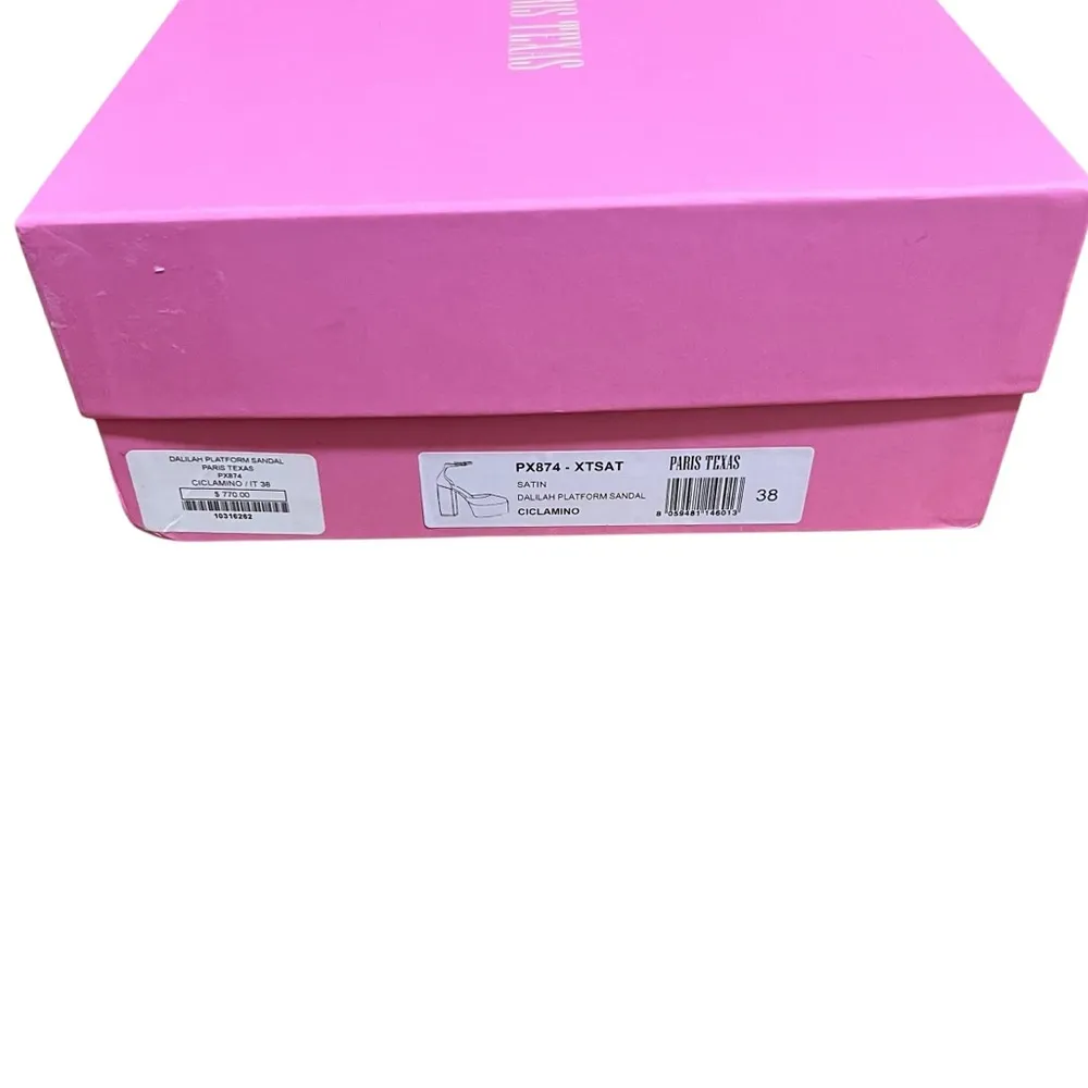 NEW NIB  Dalilah Satin Platform Pumps In Fuchsia - Image 11