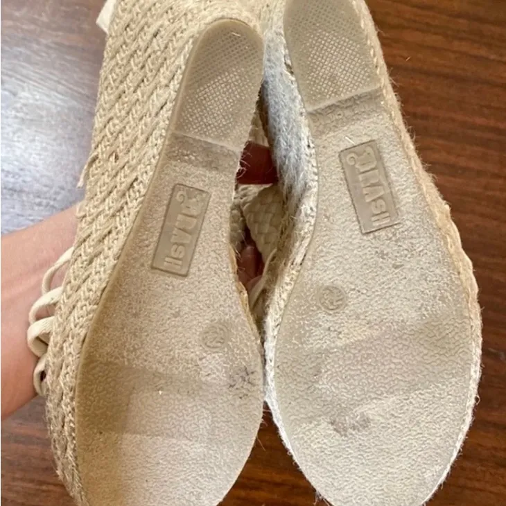 Brash Ivory braided  t-strap wedges-  - Image 6