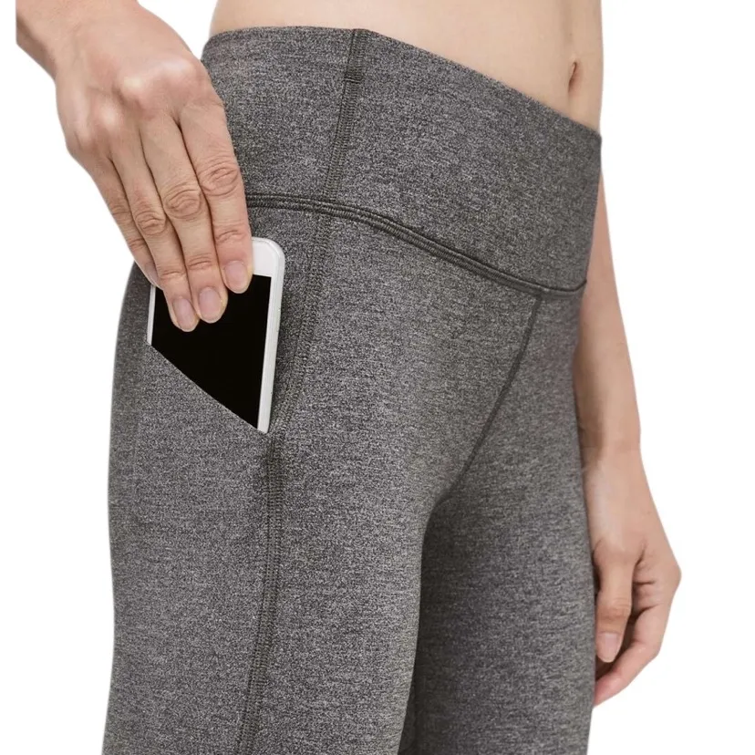 LULULEMON PACE RIVAL Gray Black ORANGE 22” Crop Leggings 4 - Image 6