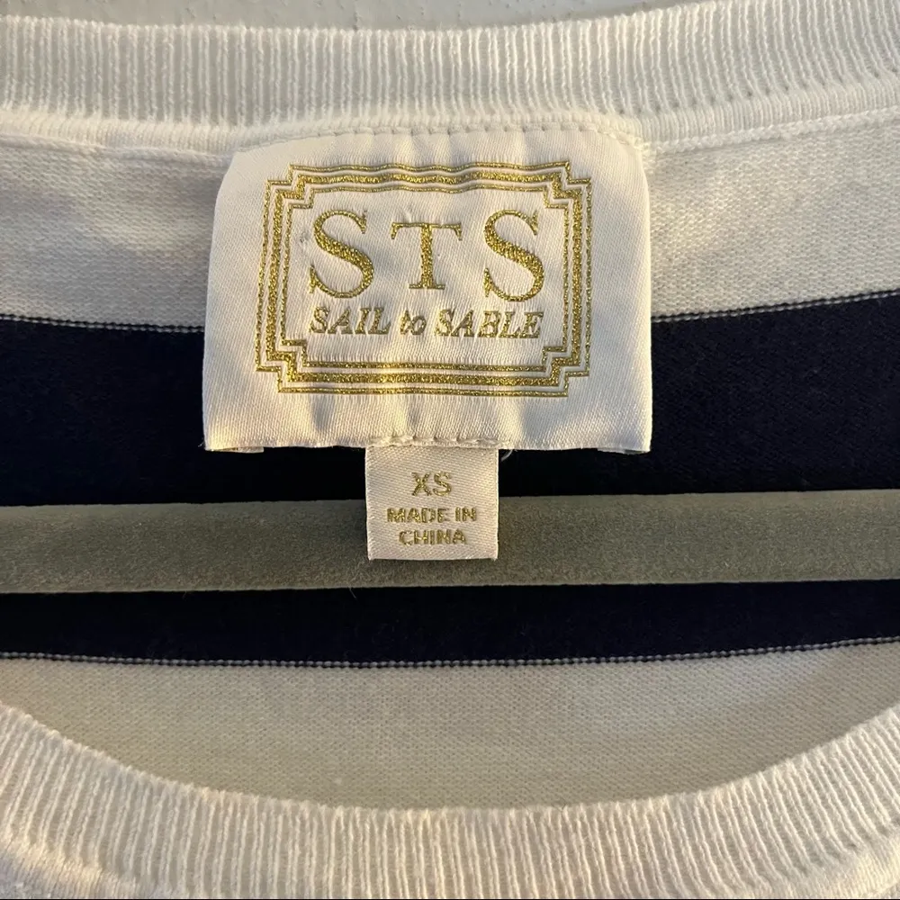 Sail to Sable Top Hydna Fringe Sweater Tank Top Sz XS GUC Nautical Round Neck - Image 5