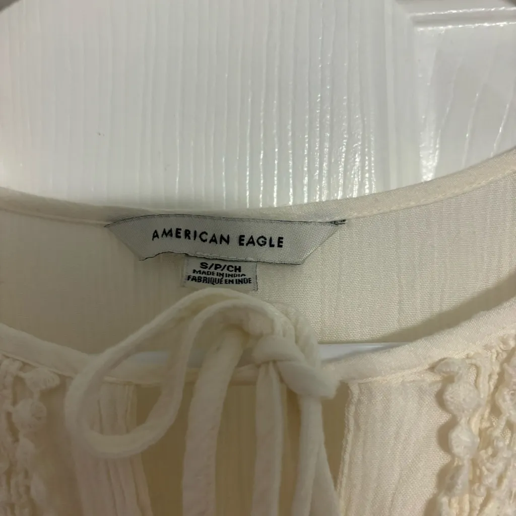 American Eagle Off White Maxi Dress - Image 4