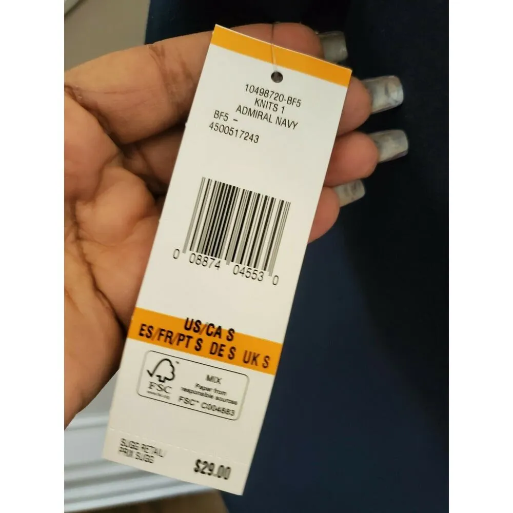 Jones NewYork Women's Solid Blue Round Neck Long Sleeve Casual Top Shirt Size S - Image 7