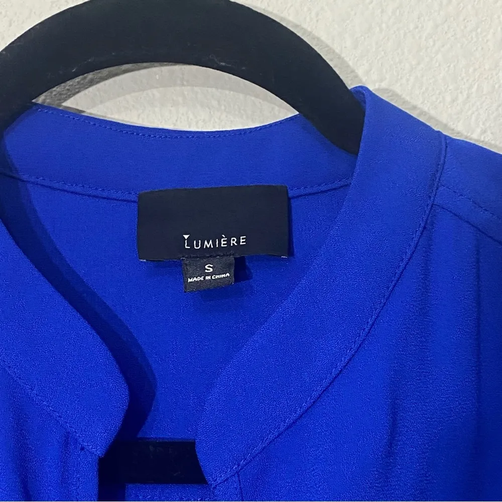 Lumiere Blue Drawstring Dress Size Small - Image 5