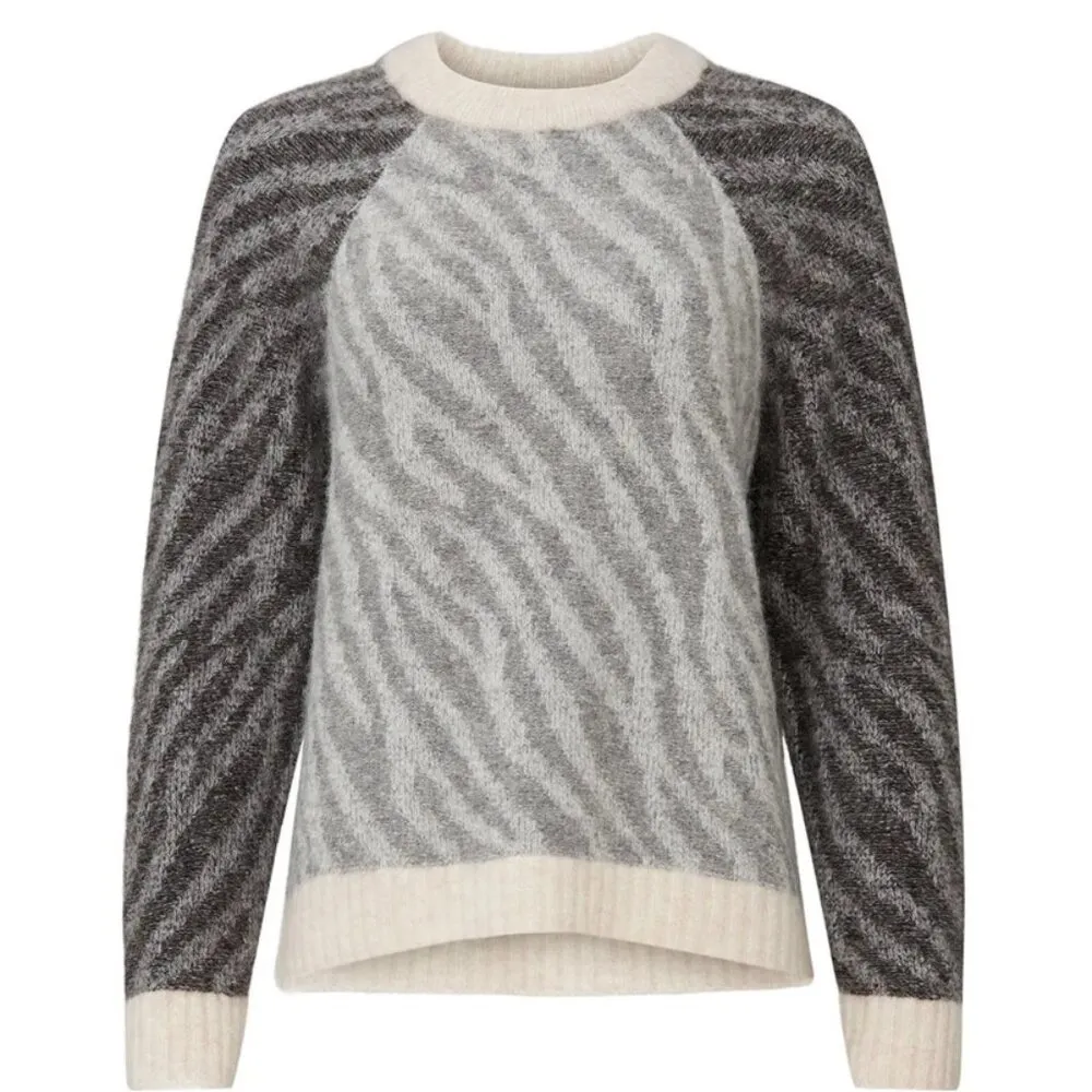 Parker Bella Color Blocked Zebra Sweater Size Medium MSRP $328 - Image 4