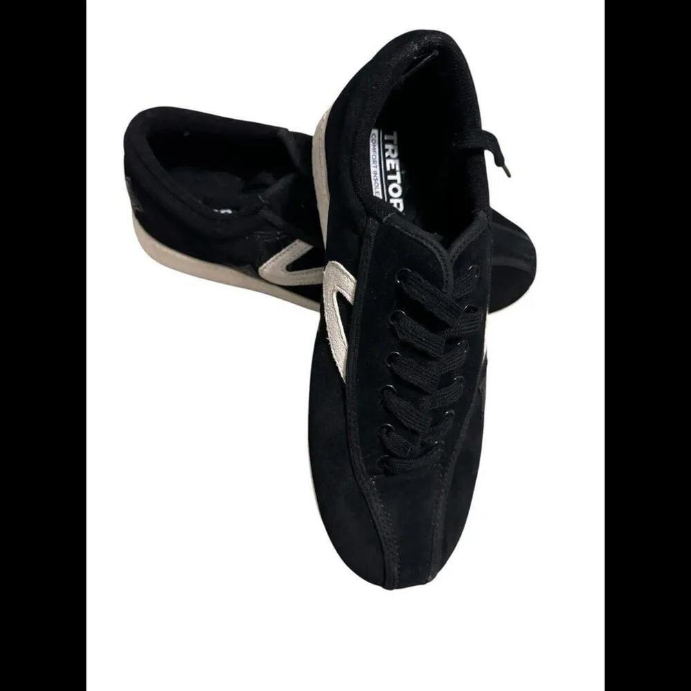 tretorn nylite Womens Velvet Upper Size 8.5 Black - Image 4