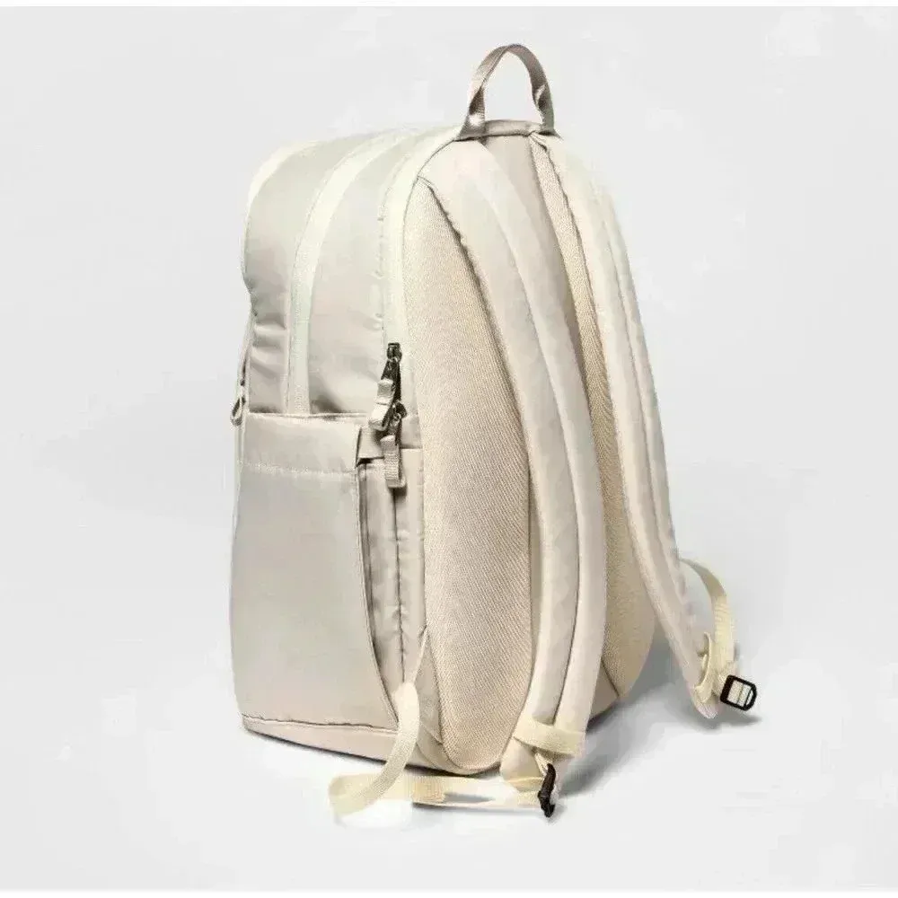 All In Motion Travel 15-inch Laptop Backpack for Work School, Off White - Image 3