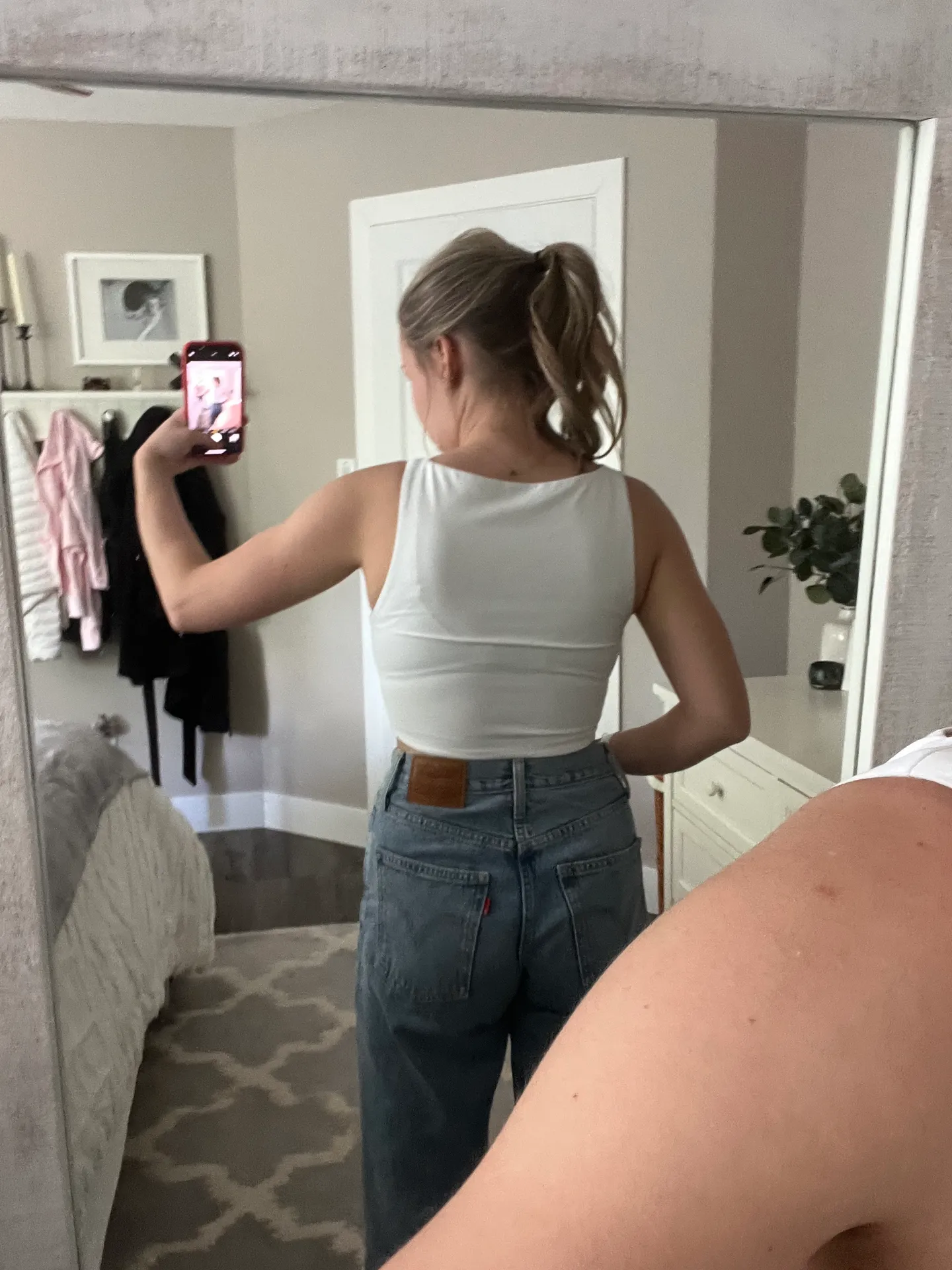 White Cropped Tank - Image 2