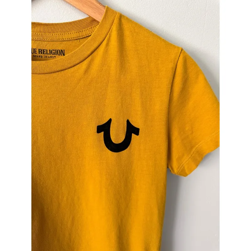True Religion Mustard Yellow T-Shirt - Image 3