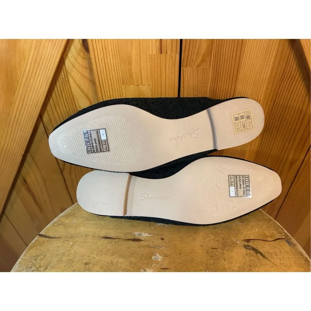 Skechers Cleo Snip Sweet Daffodil Black Womens Casual Flat Size 6 nwot - Image 7