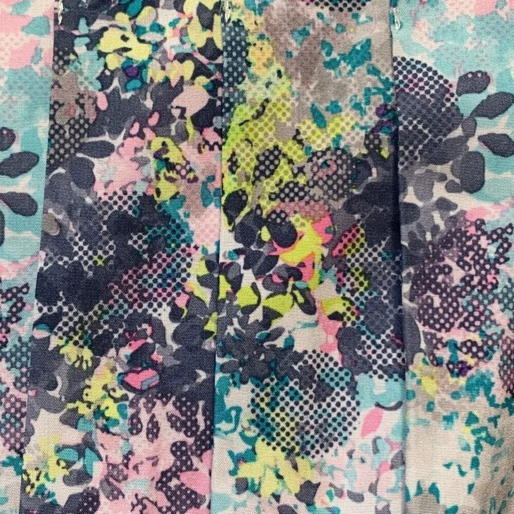 Tee Time Skort Blue Floral Pleated Athletic Printed Golf Tennis Mini Size Small - Image 4