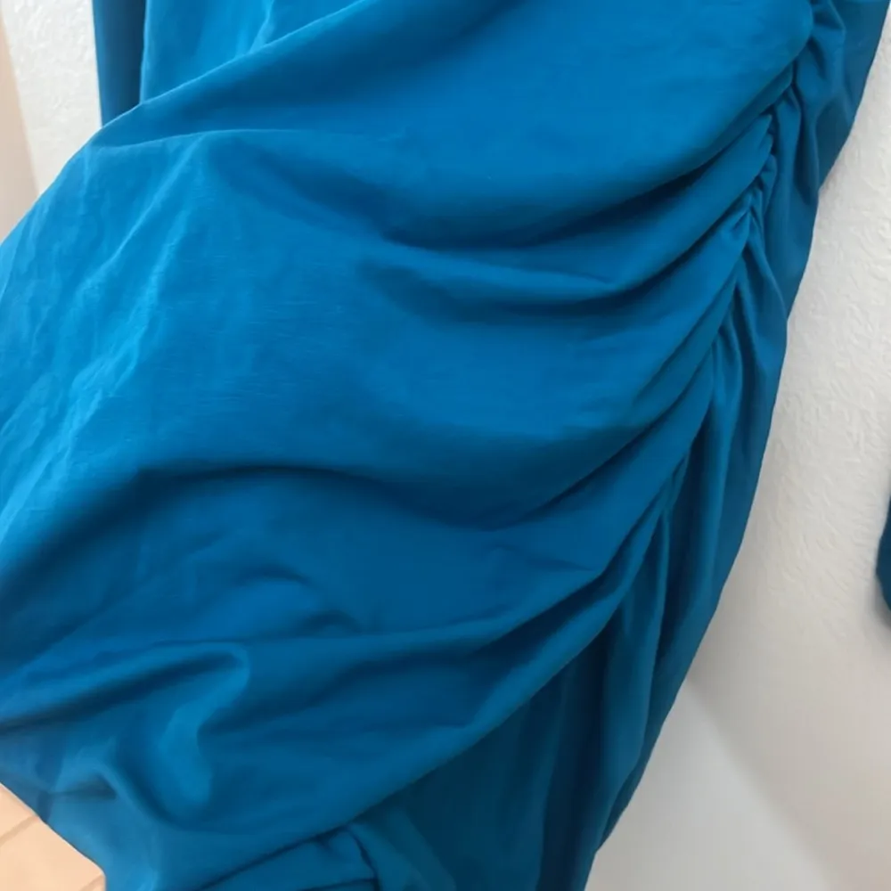 Missufe Maternity Women's Long Sleeve Ruched Casual Sheath Knee Length XL NWOT Blue - Image 8