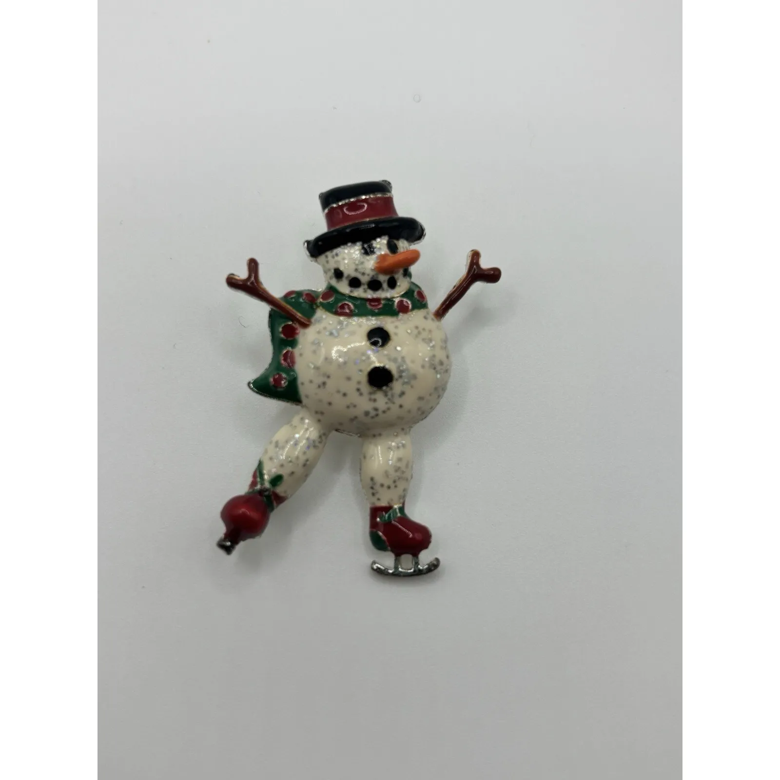 VTG 90s Christmas Pin Lot of 3 Holidays Snowman Santa’s Sleigh Reindeer - Image 6