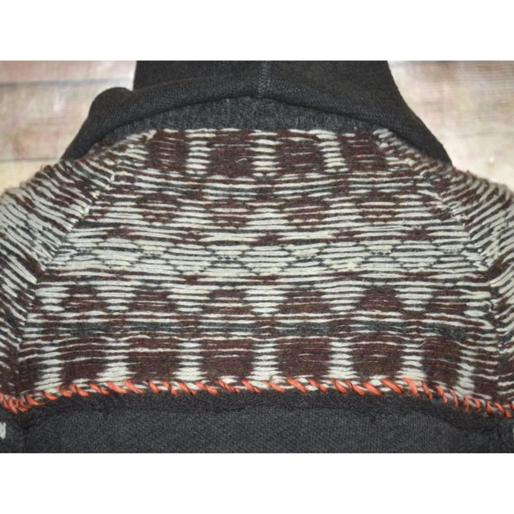 Free People Ladies Gray On My Way Hoodie Knit Sweater Size XS Mixed Print Wool - Image 11