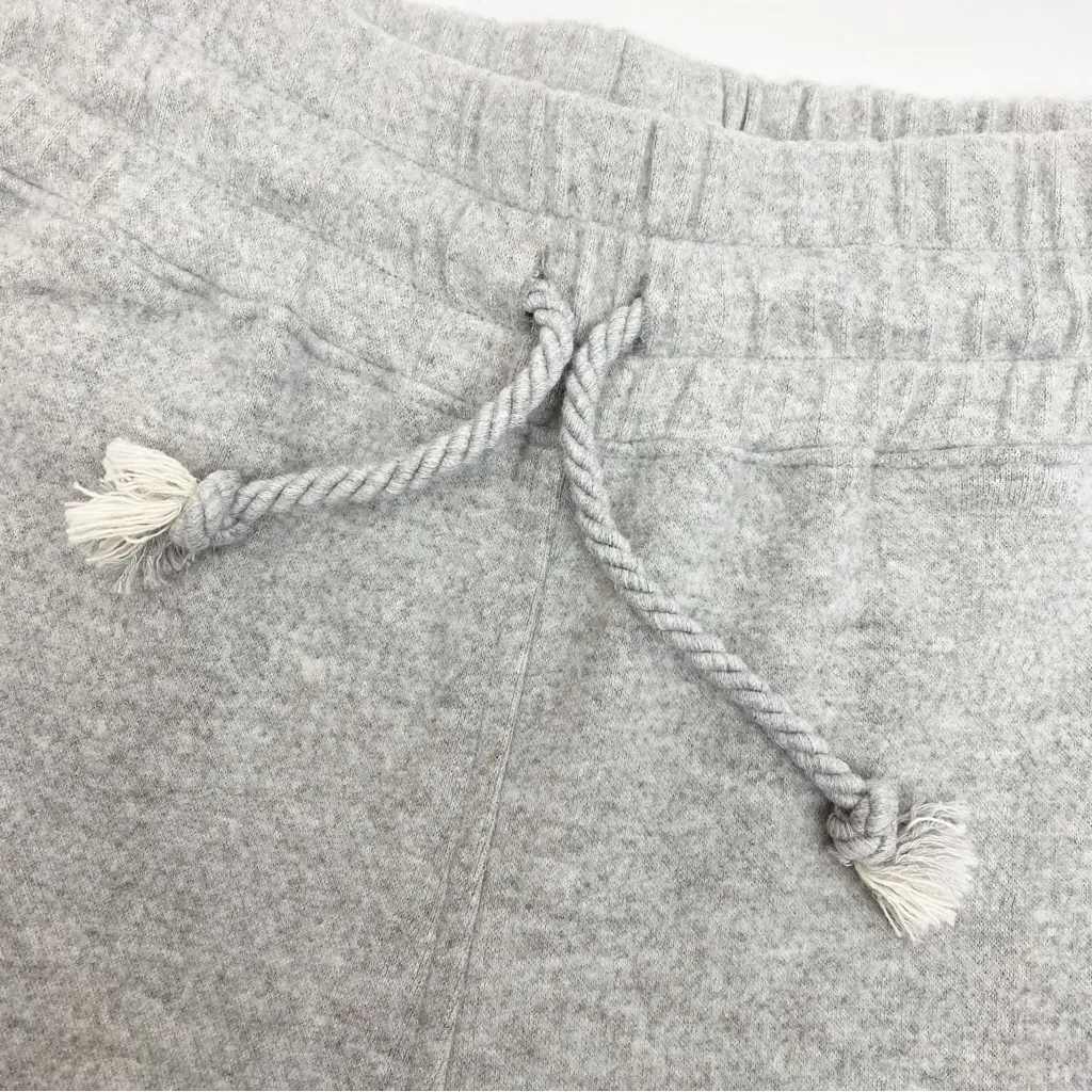 Faherty Fleece High Rise Sweatpants Lounge Track Pants: Light Heather Grey - Image 5